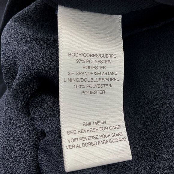 Julia Jordan Navy High Neck Flutter Sleeve Wide Leg Crepe Jumpsuit 14 NWT - Picture 7 of 9